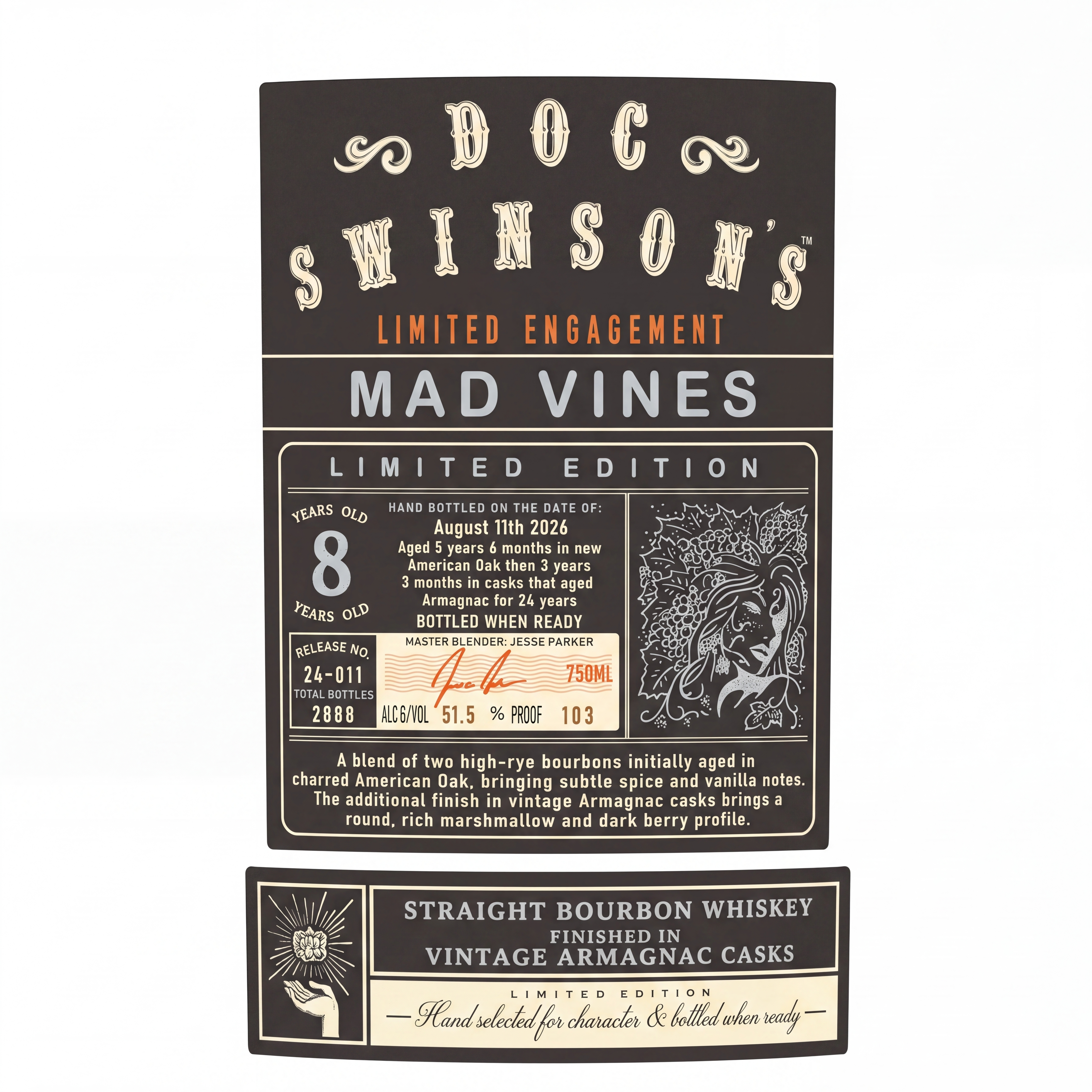 Doc Swinson's Exploratory Cask Mad Vines 8 Year Armagnac Finish Bourbon 750ml