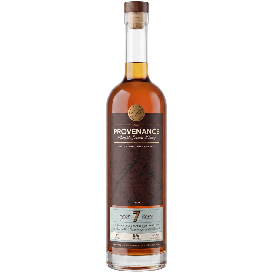 Provenance Straight Bourbon Whiskey 7 Year Single Barrel Cask Strength 750ml