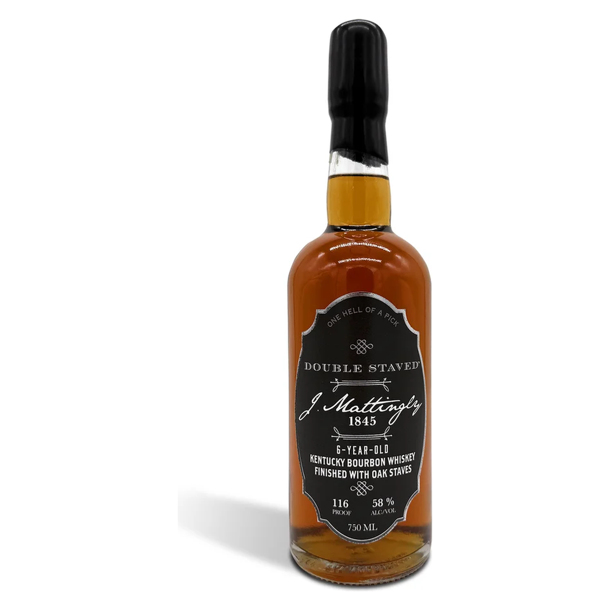 J. Mattingly 1845 Double Staved 6-Year-Old Kentucky Bourbon Whiskey Finished with Oak Staves 750ml
