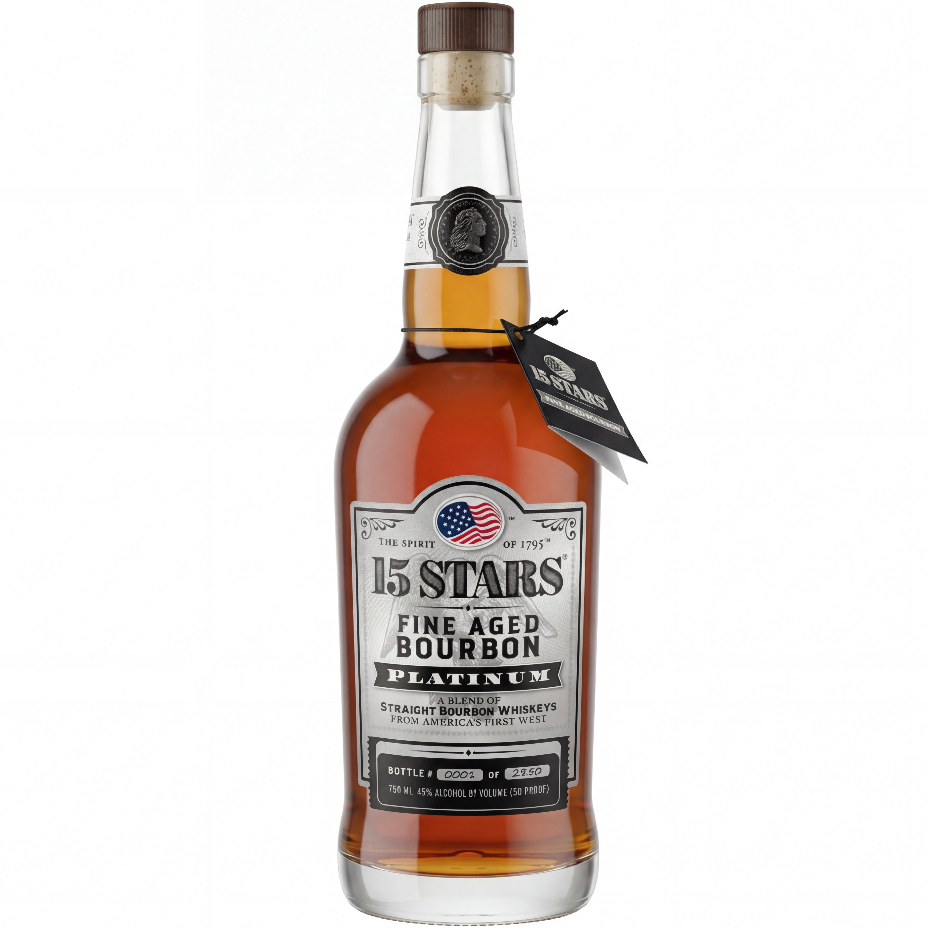 15 Stars Fine Aged Bourbon Platinum 750ml