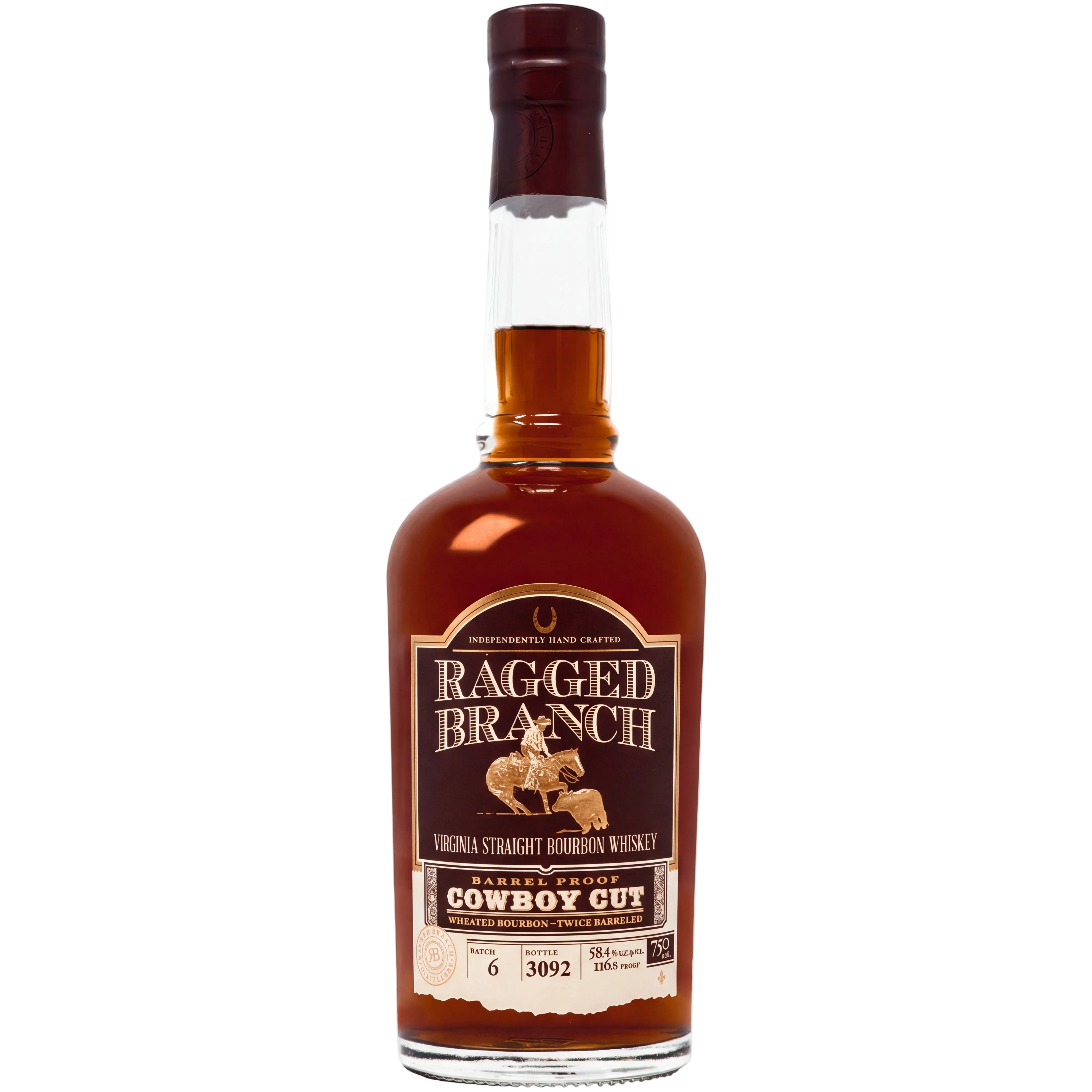 Ragged Branch Cowboy Cut Barrel Proof Wheated Bourbon 750ml