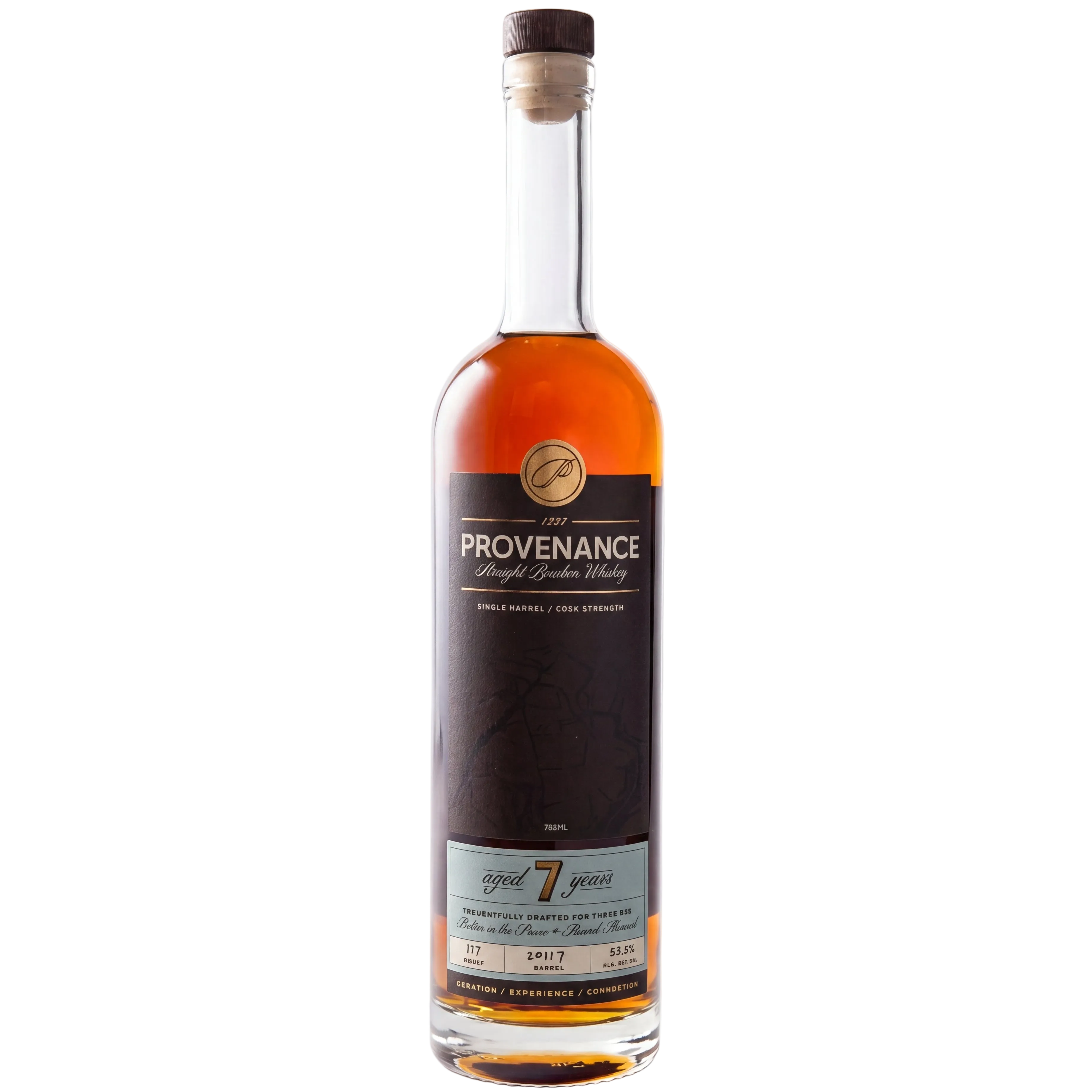 Provenance Straight Bourbon Whiskey 7 Year Single Barrel Cask Strength 750ml