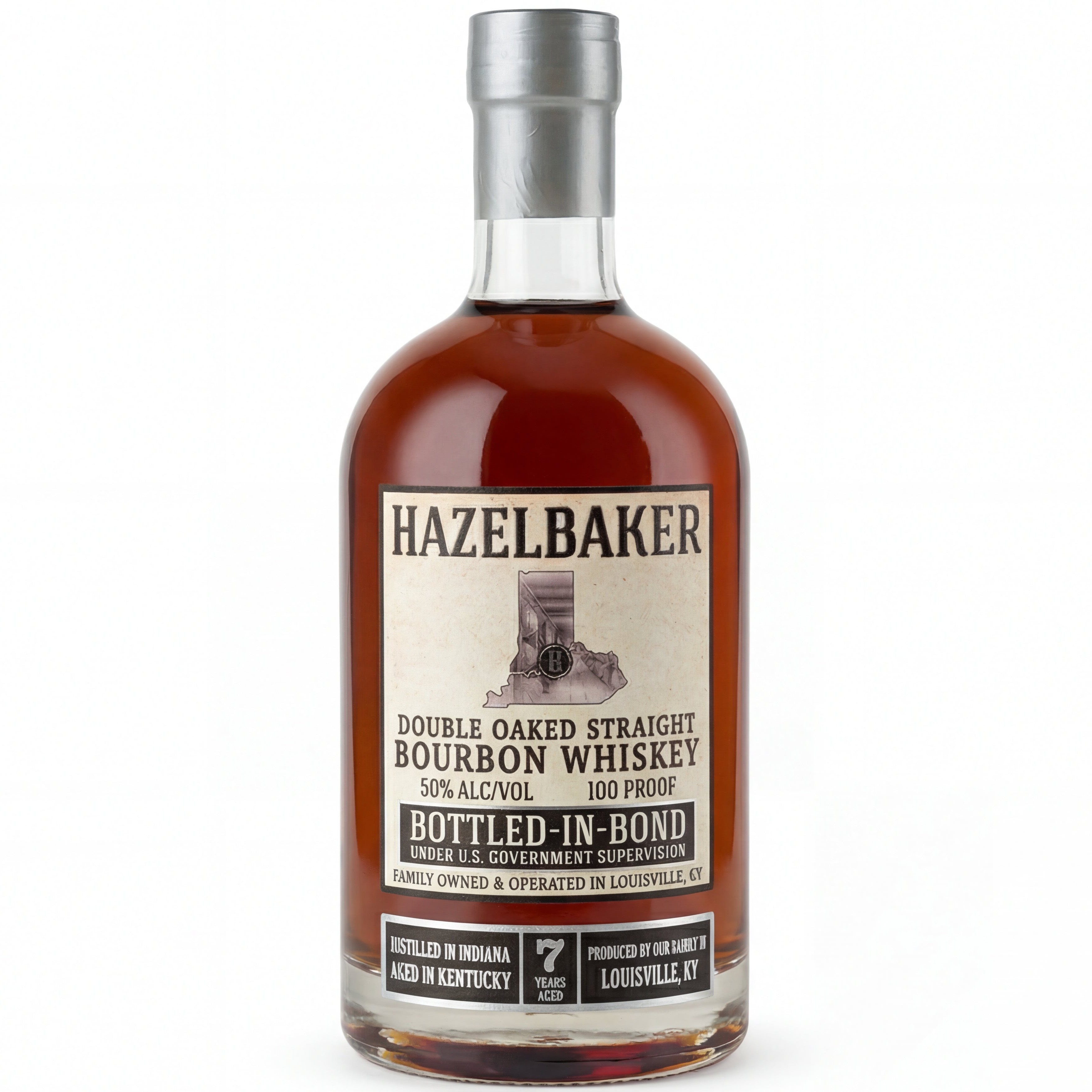 Hazelbaker Double Oaked Straight Bourbon Whiskey 7 Years 750ml