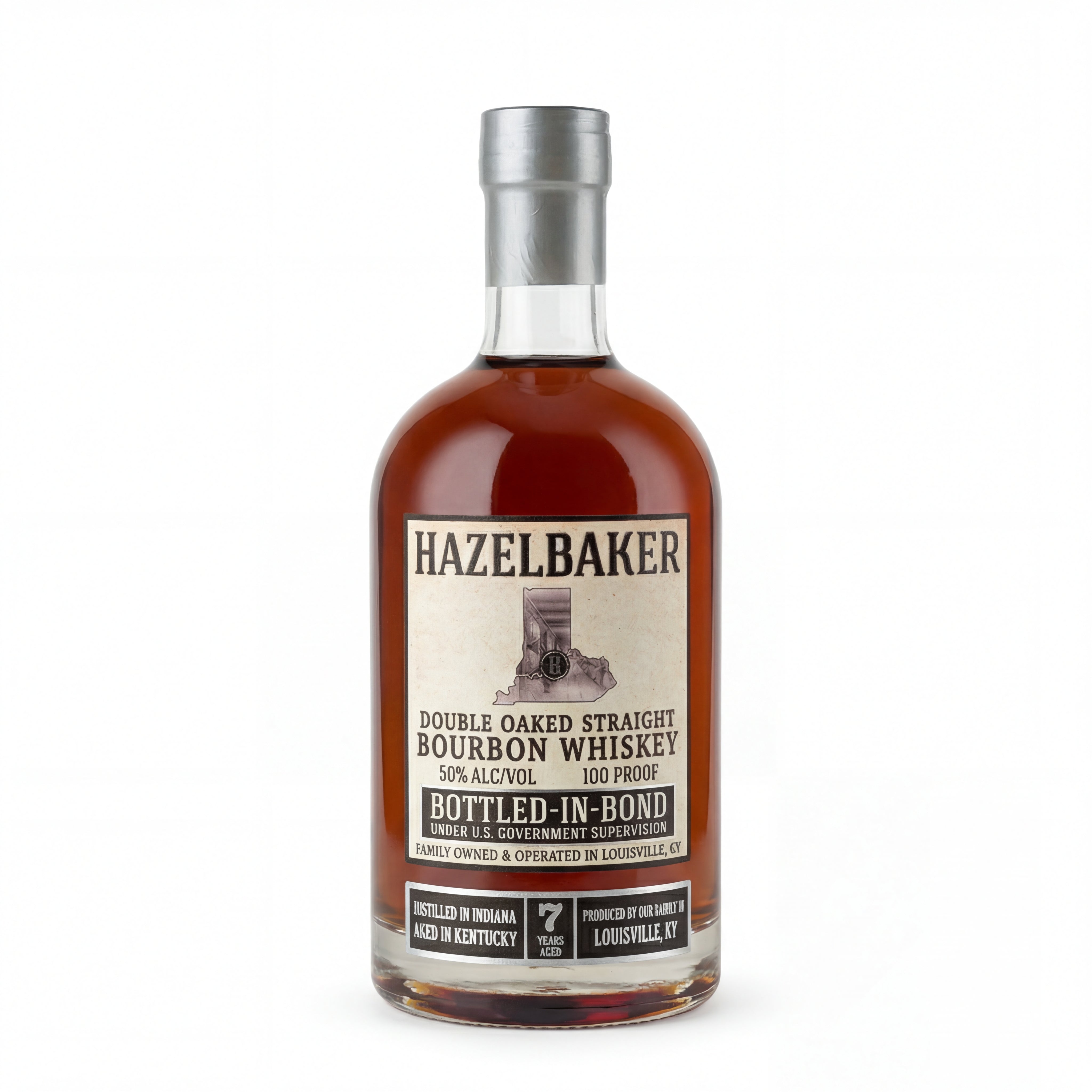 Hazelbaker Double Oaked Straight Bourbon Whiskey 7 Years 750ml