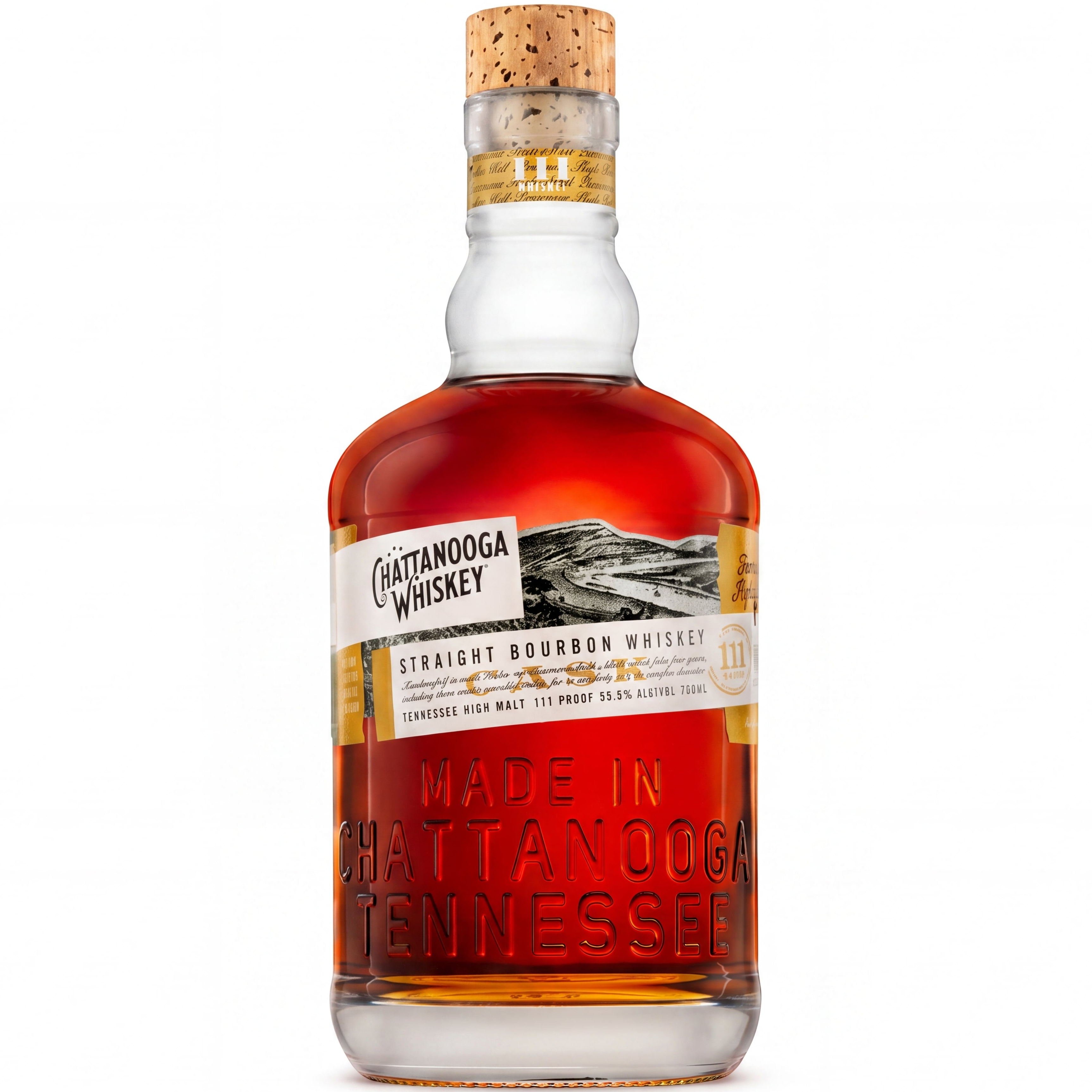 Chattanooga Whiskey Straight Bourbon Tennessee High Malt 111 Proof 750ml