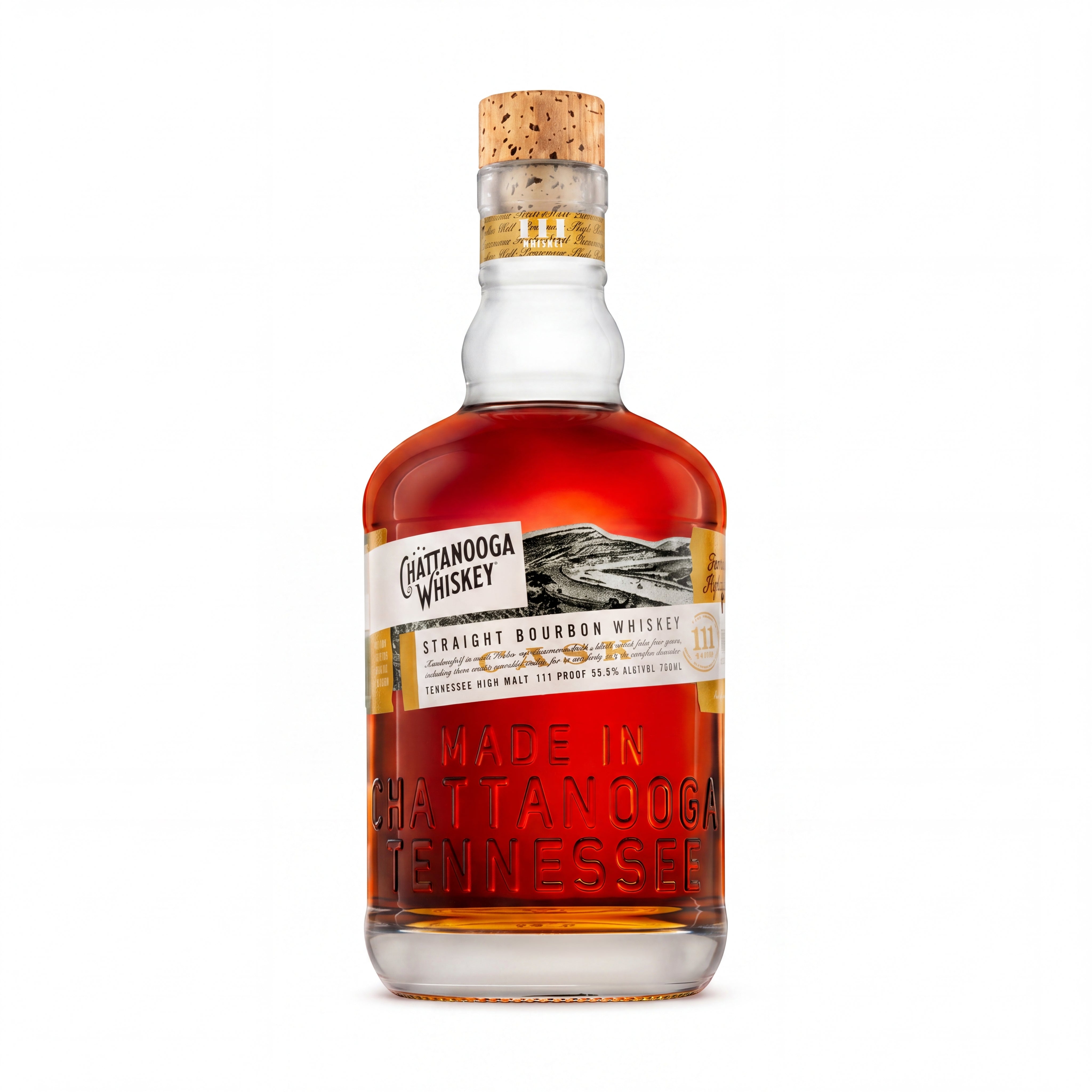 Chattanooga Whiskey Straight Bourbon Tennessee High Malt 111 Proof 750ml