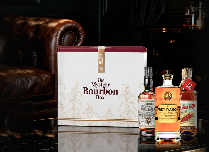The Bourbon Mystery Box with bottles