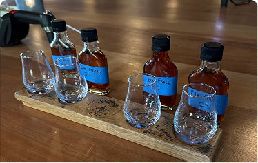 Curated bourbon selection