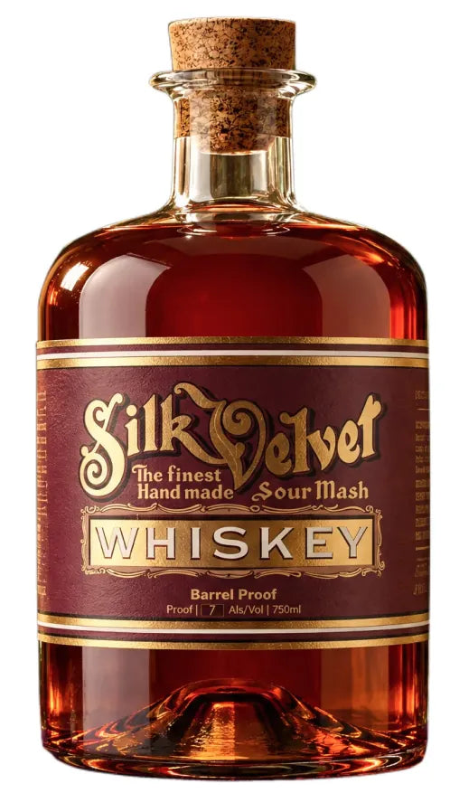A bottle of Silk Velvet Barrel Proof